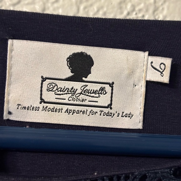 Dainty Jewells Navy blue Layered 3/4 Sleeve Dress Maxi - Picture 4 of 5